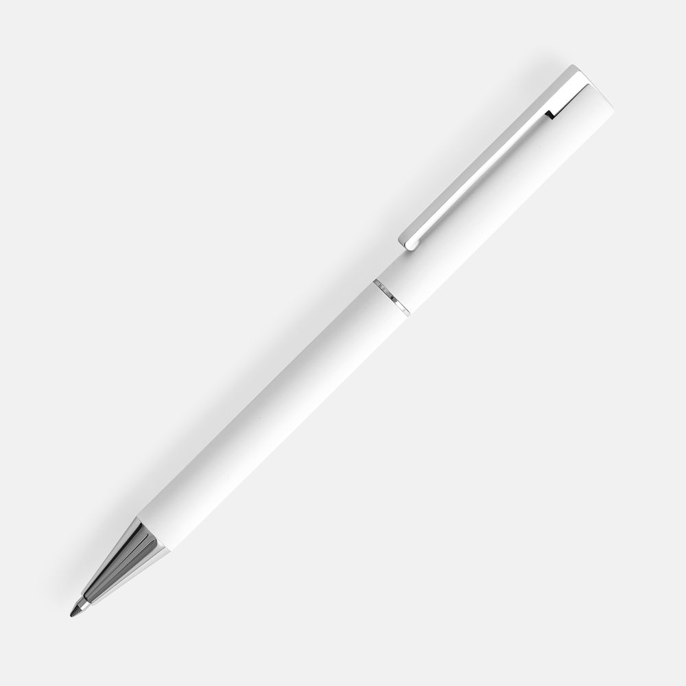 Ручка шариковая Blade Soft Touch, белая с логотипом СПб - фото № 1