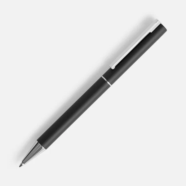 Ручка шариковая Blade Soft Touch, черная с логотипом СПб - фото № 1