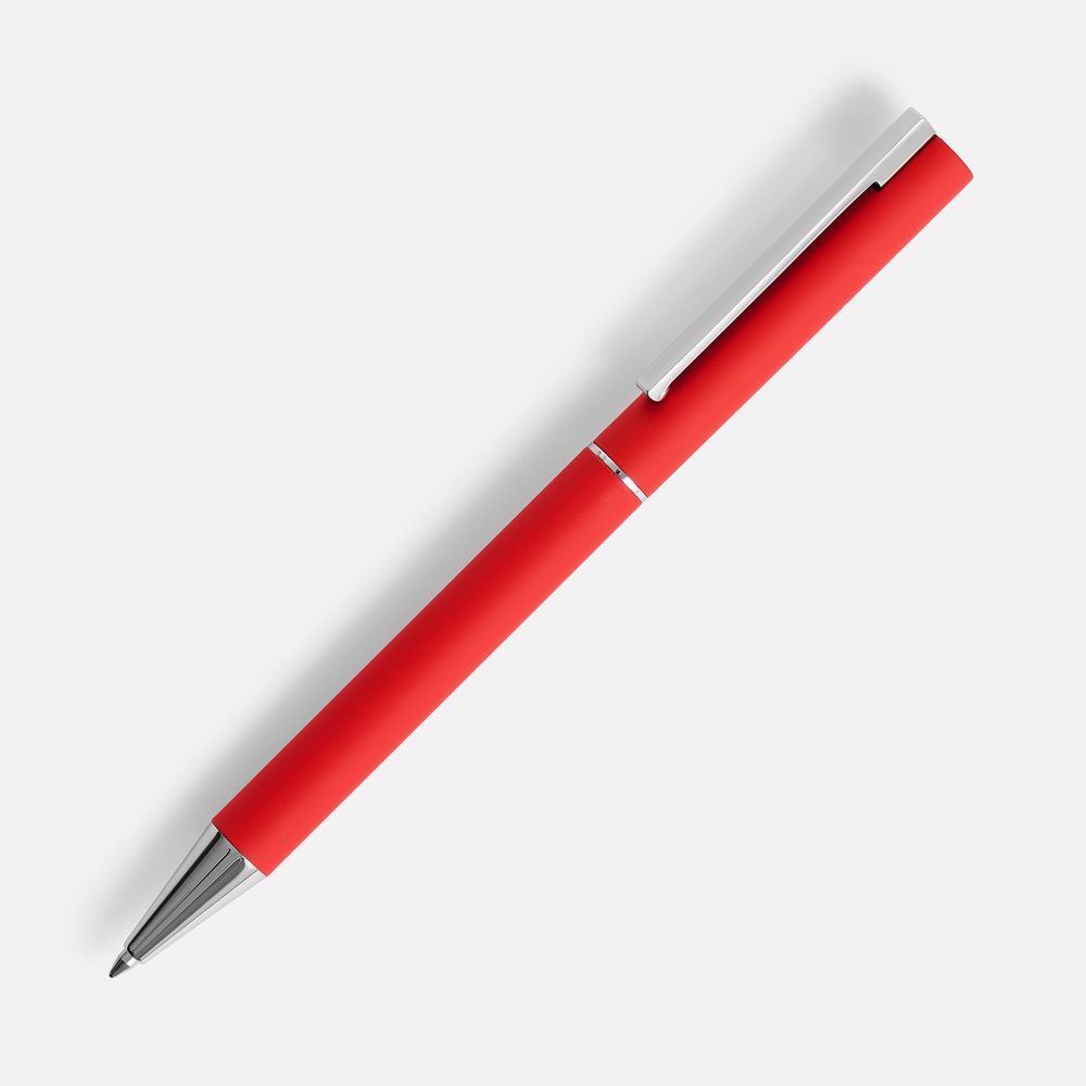 Ручка шариковая Blade Soft Touch, красная с логотипом СПб - фото № 1