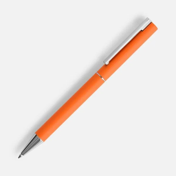 Ручка шариковая Blade Soft Touch, оранжевая с логотипом СПб - фото № 1