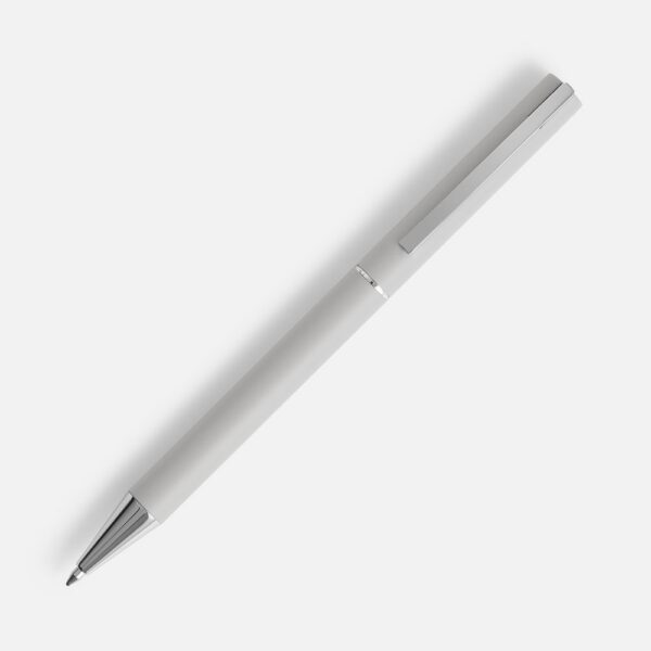 Ручка шариковая Blade Soft Touch, серая с логотипом СПб - фото № 1