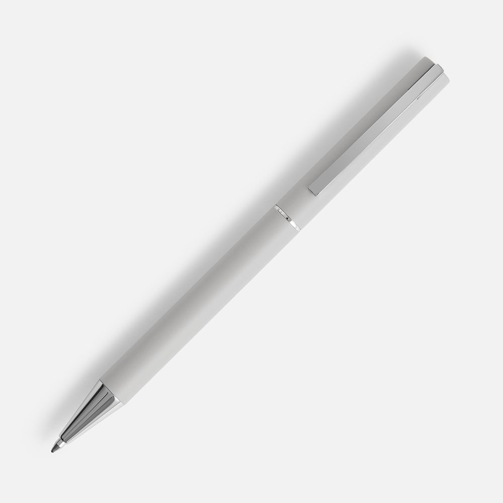 Ручка шариковая Blade Soft Touch, серая с логотипом СПб - фото № 1