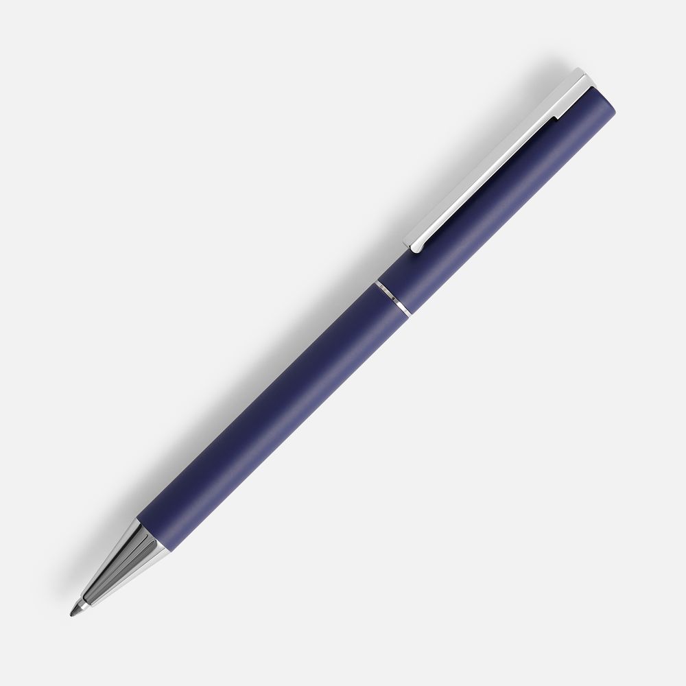 Ручка шариковая Blade Soft Touch, синяя с логотипом СПб - фото № 1
