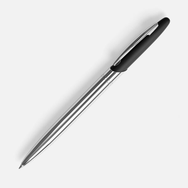 Ручка шариковая Dagger Soft Touch, черная с логотипом СПб - фото № 1