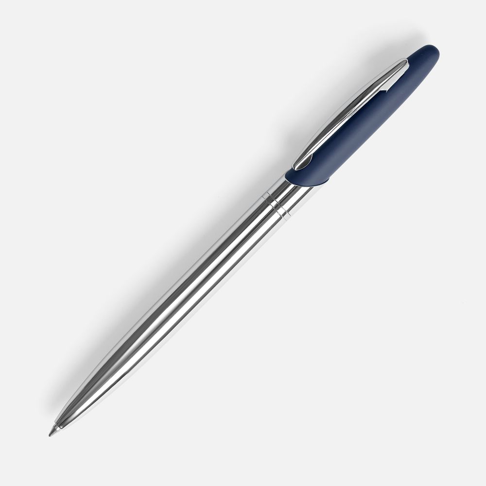 Ручка шариковая Dagger Soft Touch, синяя с логотипом СПб - фото № 1