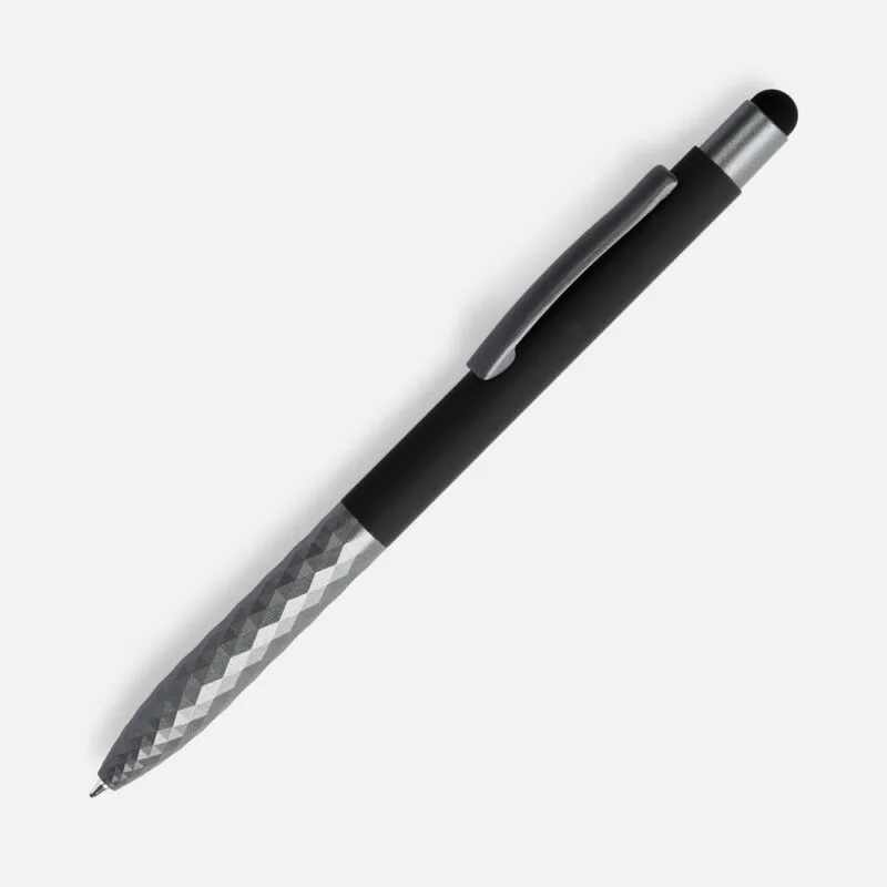 Ручка шариковая Digit Soft Touch со стилусом, черная