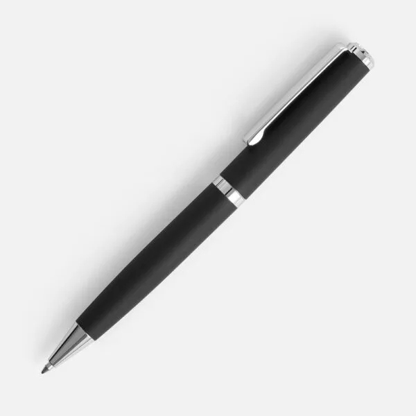 Ручка шариковая Inkish Chrome в футляре, черная с логотипом СПб - фото № 1