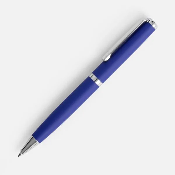 Ручка шариковая Inkish Chrome в футляре, синяя с логотипом СПб - фото № 1