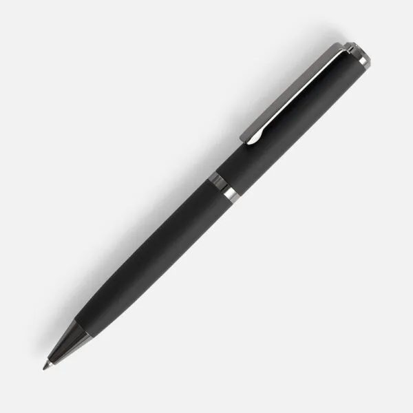 Ручка шариковая Inkish Gunmetal в футляре, черная с логотипом СПб - фото № 1