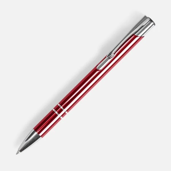 Ручка шариковая Keskus, красная с логотипом СПб - фото № 1