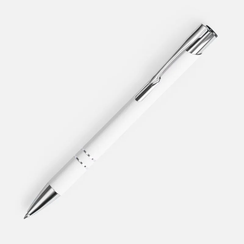 Ручка шариковая Keskus Soft Touch, белая