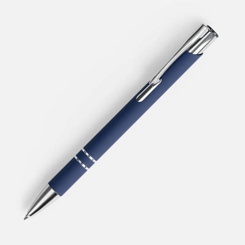 Ручка шариковая Keskus Soft Touch, темно-синяя