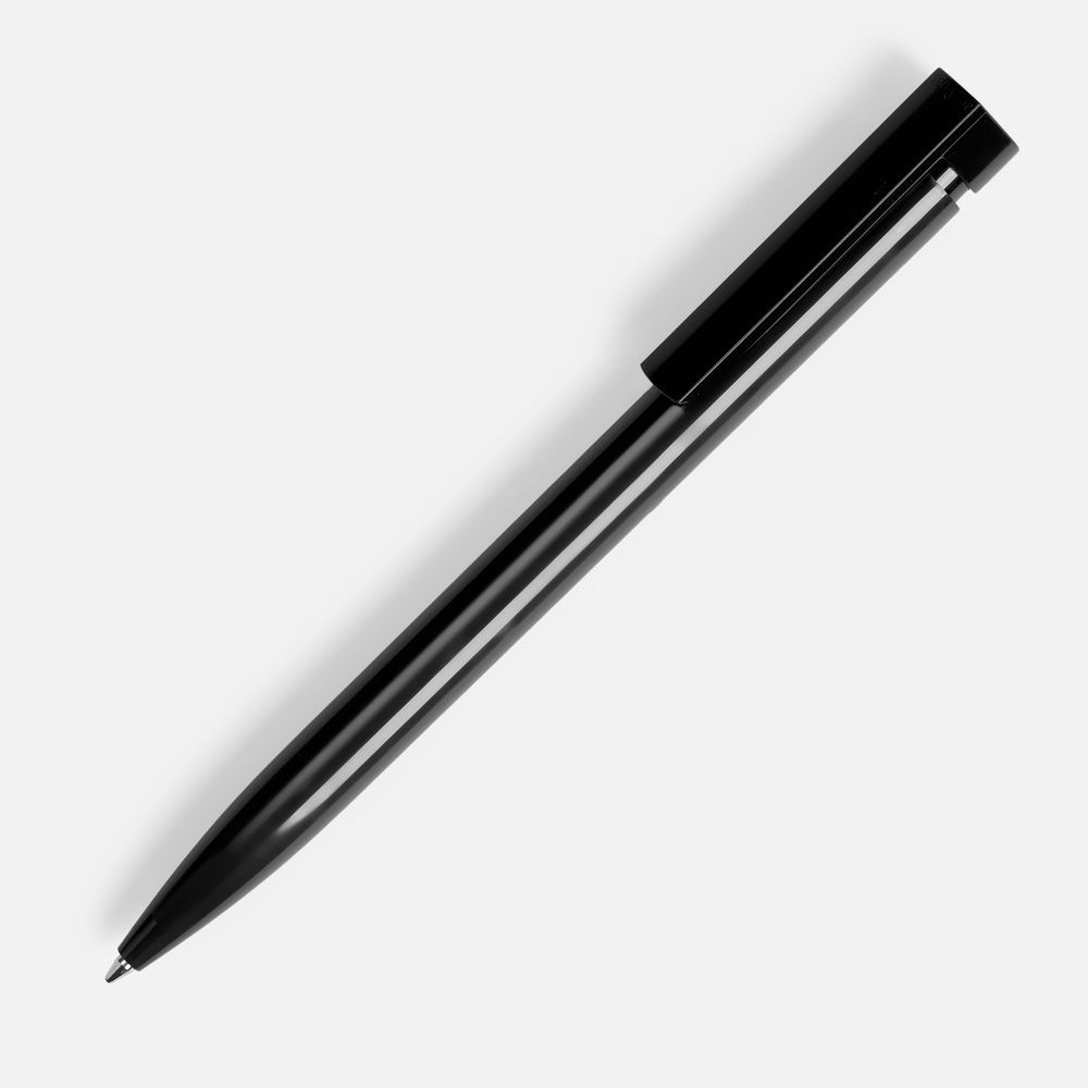Ручка шариковая Liberty Polished, черная с логотипом СПб - фото № 1