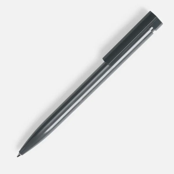 Ручка шариковая Liberty Polished, серая с логотипом СПб - фото № 1