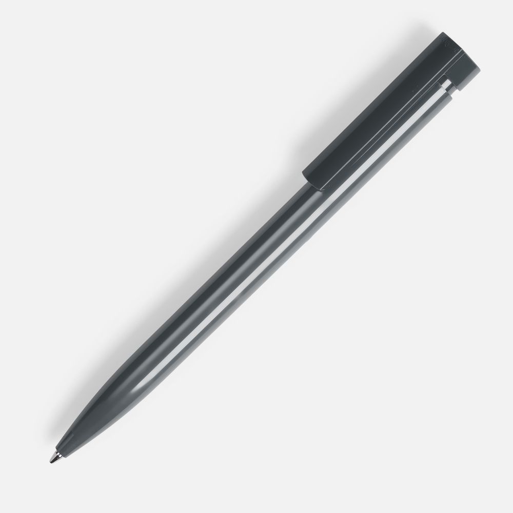 Ручка шариковая Liberty Polished, серая с логотипом СПб - фото № 1