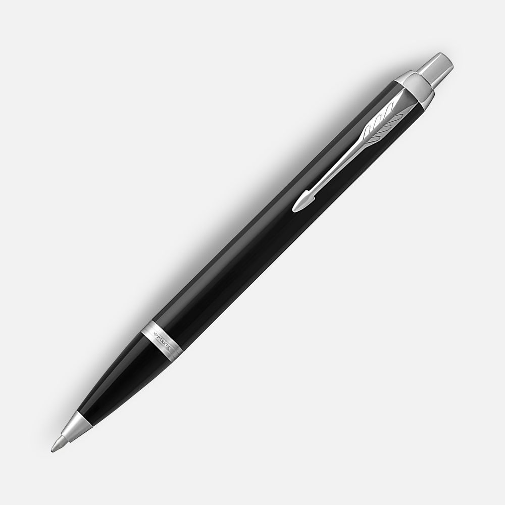 Ручка шариковая Parker IM Core Black CT, черная с логотипом СПб - фото № 1