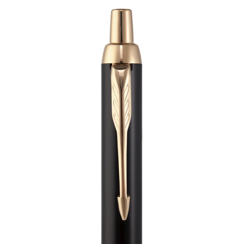 Ручка шариковая Parker IM Core Black GT, черная с логотипом СПб - фото № 5
