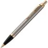 Ручка шариковая Parker IM Core K321 Brushed Metal GT M с логотипом СПб - фото № 1