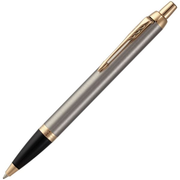 Ручка шариковая Parker IM Core K321 Brushed Metal GT M с логотипом СПб - фото № 1