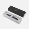 Ручка шариковая Parker IM Core Matte Blue CT, темно-синяя с черным с логотипом СПб - фото № 3