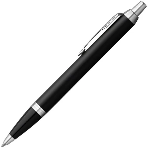 Ручка шариковая Parker IM Essential Muted Black CT, черная с логотипом СПб - фото № 1