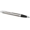 Ручка шариковая Parker IM Essential Stainless Steel CT, серебристая с черным с логотипом СПб - фото № 4