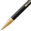 Ручка шариковая Parker IM Premium Black/Gold GT с логотипом СПб - фото № 2