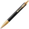 Ручка шариковая Parker IM Premium Black/Gold GT с логотипом СПб - фото № 1