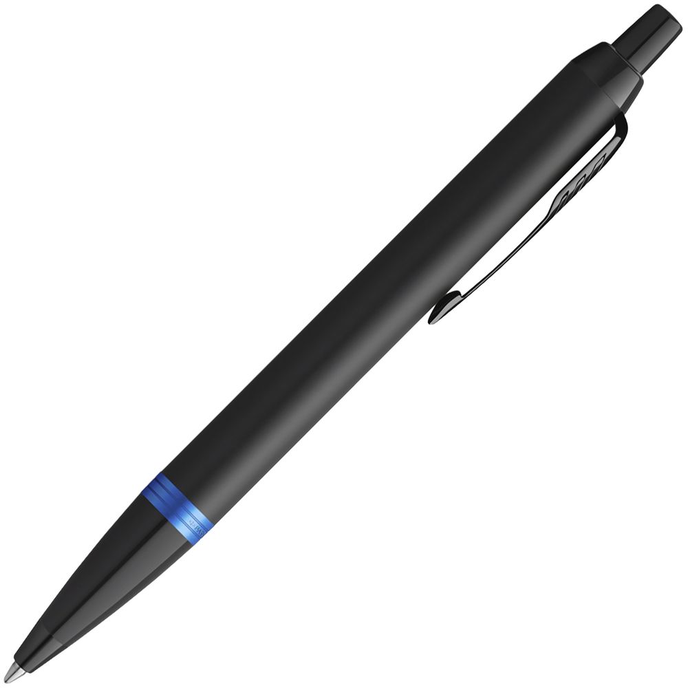 Ручка шариковая Parker IM Professionals Marine Blue BT, черная с синим с логотипом СПб - фото № 2