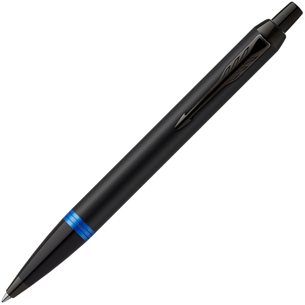 Ручка шариковая Parker IM Professionals Marine Blue BT, черная с синим с логотипом СПб - фото № 1