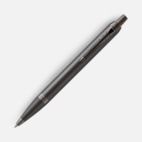 Ручка шариковая Parker IM Professionals Monochrome Titanium, темно-серая с логотипом СПб - фото № 1