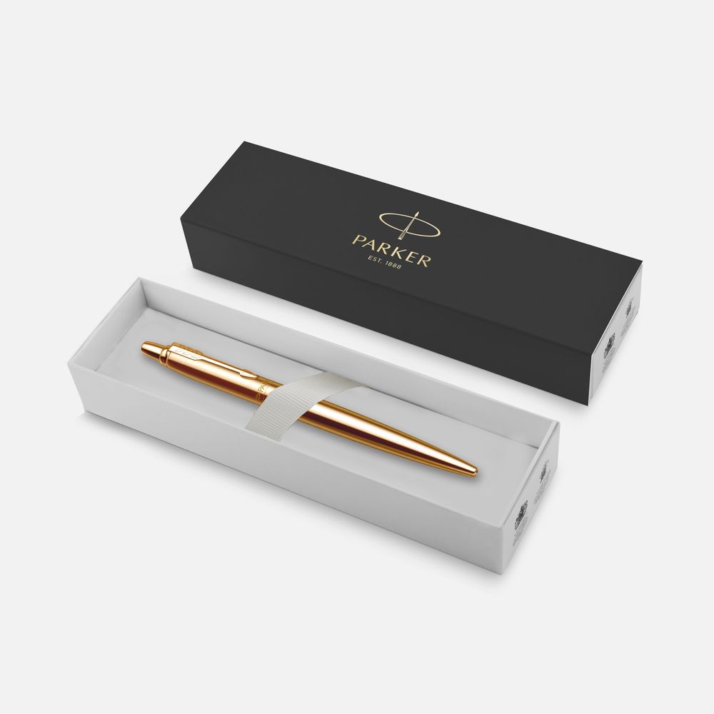 Ручка шариковая Parker Jotter Gold GT с логотипом СПб - фото № 4