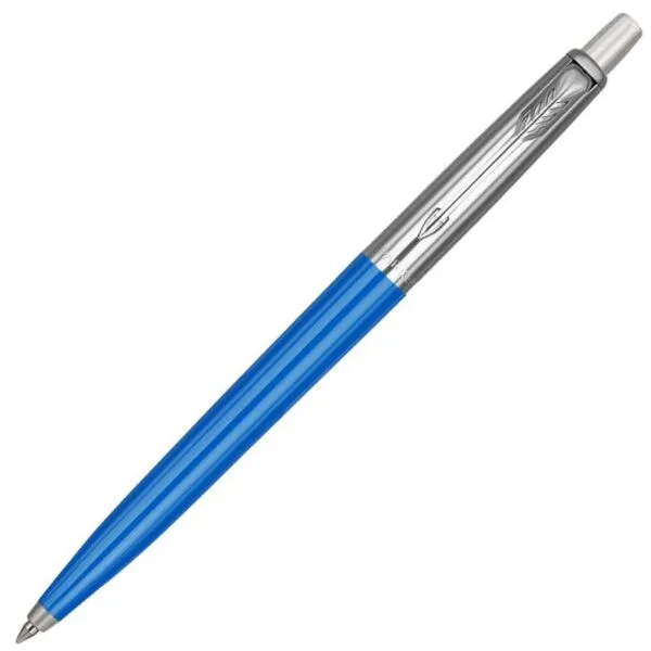 Ручка шариковая Parker Jotter Originals Blue Chrome CT, синяя с логотипом СПб - фото № 1