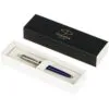Ручка шариковая Parker Jotter Originals Navy Blue Chrome CT, темно-синяя с логотипом СПб - фото № 4