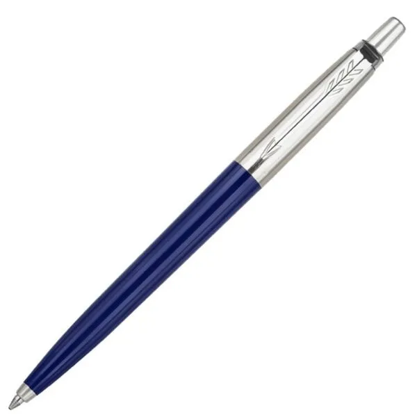 Ручка шариковая Parker Jotter Originals Navy Blue Chrome CT, темно-синяя с логотипом СПб - фото № 1