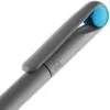 Ручка шариковая Prodir DS1 TMM Dot, серая с голубым с логотипом СПб - фото № 5