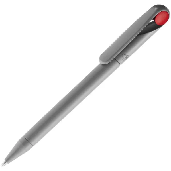 Ручка шариковая Prodir DS1 TMM Dot, серая с красным с логотипом СПб - фото № 1