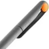 Ручка шариковая Prodir DS1 TMM Dot, серая с оранжевым с логотипом СПб - фото № 6