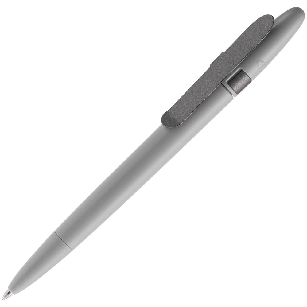 Ручка шариковая Prodir DS5 TSM Metal Clip, серая с логотипом СПб - фото № 1