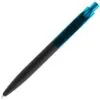 Ручка шариковая Prodir QS01 PRT-T Soft Touch, черная с голубым с логотипом СПб - фото № 4