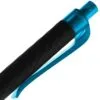 Ручка шариковая Prodir QS01 PRT-T Soft Touch, черная с голубым с логотипом СПб - фото № 6
