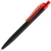 Ручка шариковая Prodir QS01 PRT-T Soft Touch, черная с красным с логотипом СПб - фото № 1