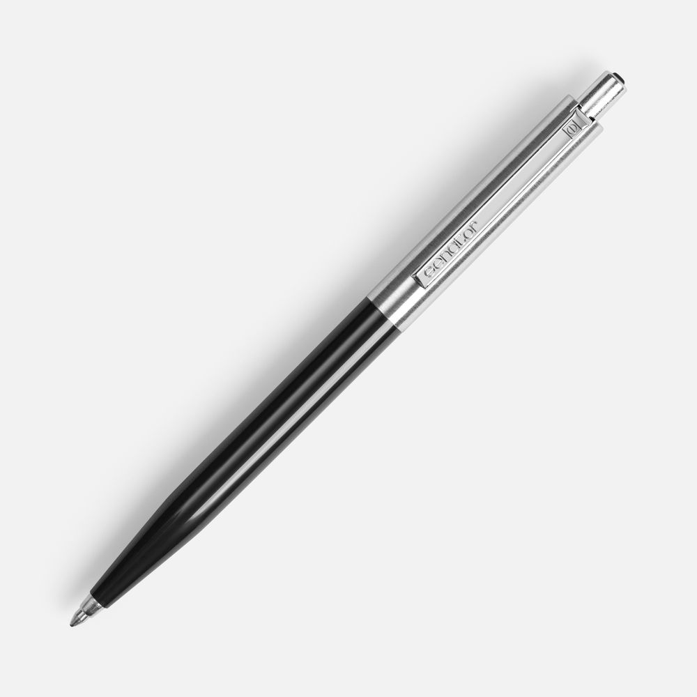 Ручка шариковая Senator Point Metal, ver.2, черная с логотипом СПб - фото № 2