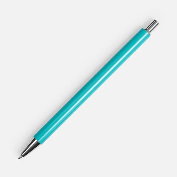 Ручка шариковая Slim Beam, бирюзовая с логотипом СПб - фото № 1