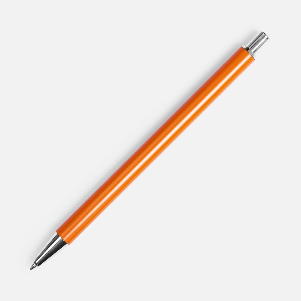Ручка шариковая Slim Beam, оранжевая с логотипом СПб - фото № 1