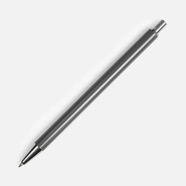 Ручка шариковая Slim Beam, серая с логотипом СПб - фото № 1