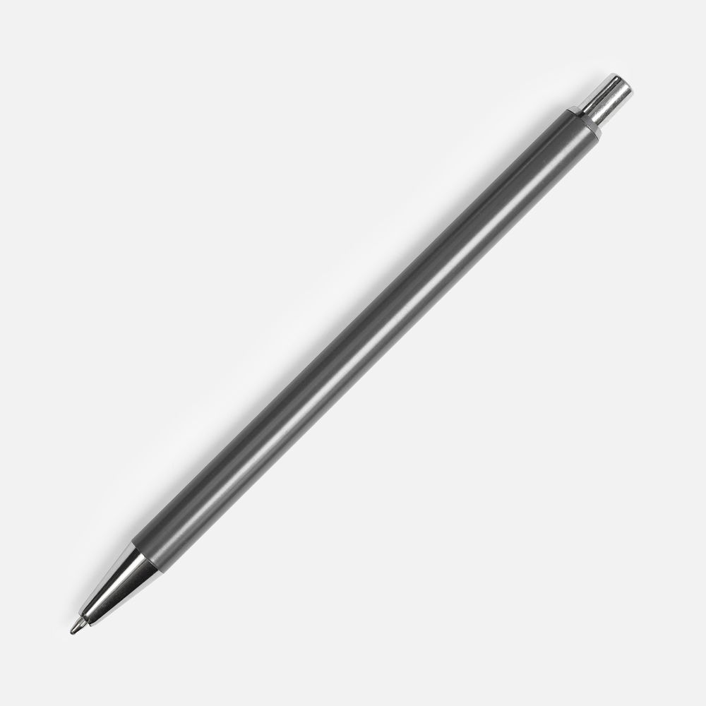 Ручка шариковая Slim Beam, серая с логотипом СПб - фото № 1