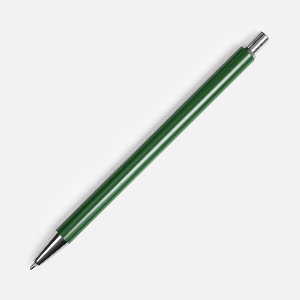 Ручка шариковая Slim Beam, зеленая с логотипом СПб - фото № 1