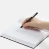 Ручка шариковая Swiper Soft Touch, черная с белым с логотипом СПб - фото № 4