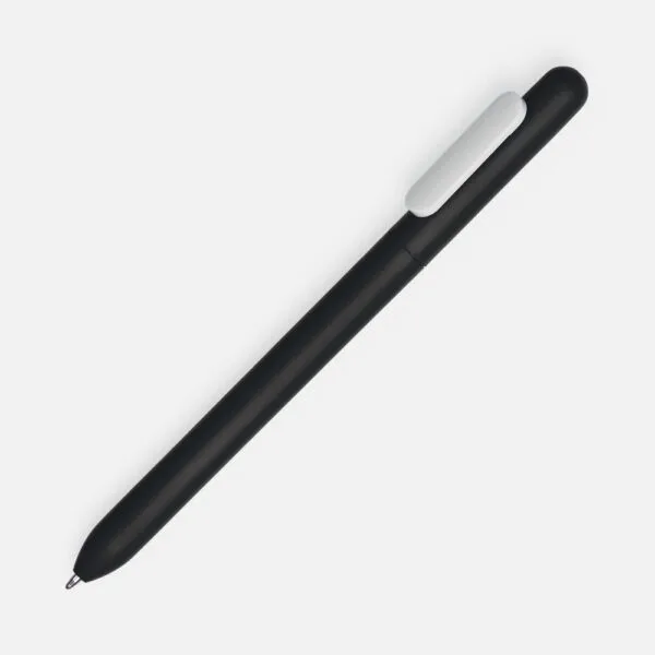 Ручка шариковая Swiper Soft Touch, черная с белым с логотипом СПб - фото № 1